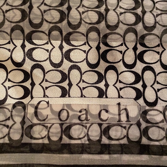 Coach Large Silk Wrap Scarf - Picture 2 of 5